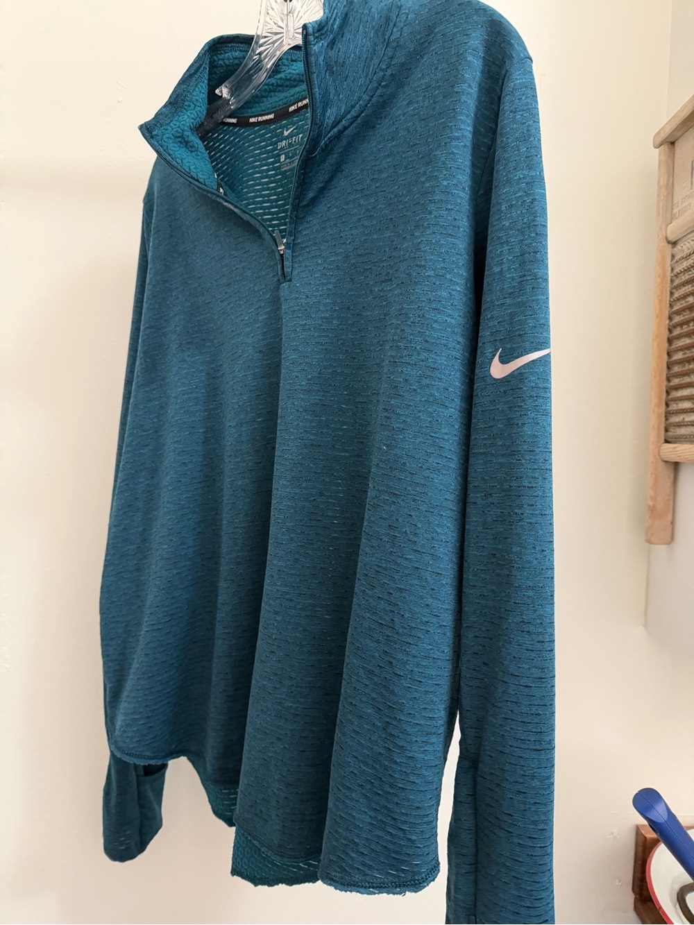 Nike women’s Teal Quarter-Zip Performance Sweater
